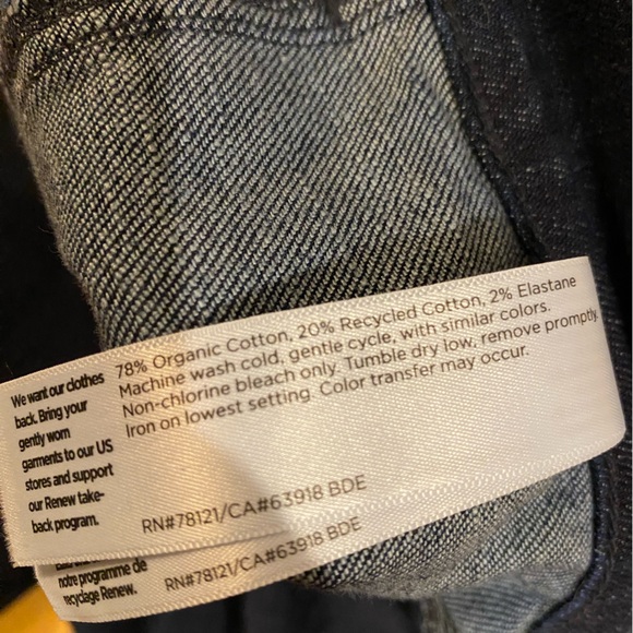 Eileen Fisher Cotton Stretch Denim Slim Jean Deep Indigo - Picture 5 of 6